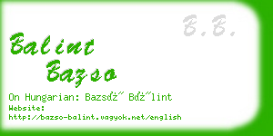 balint bazso business card